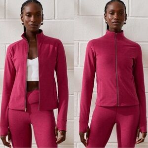 Abercrombie & Fitch YPB EverydaySOFT Full-Zip Deep Dark Pink Plus Size XXL NWT